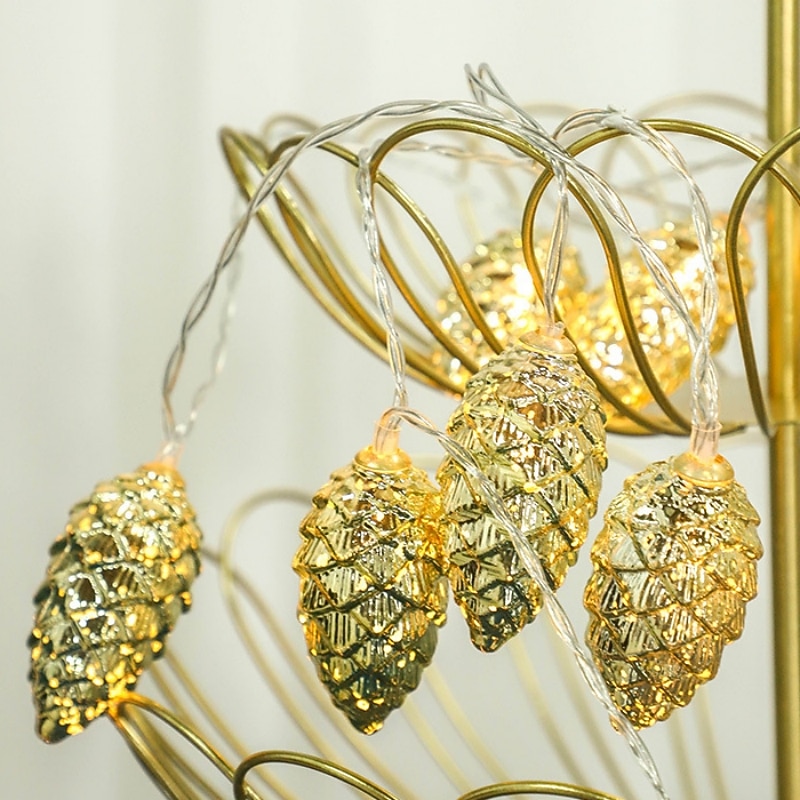 Luz de cuerda de alambre de cobre 2M 10LEDS lámpara de piña agujas de pino guirnalda de hadas de jardín lámparas de decoración para las fiestas 2026 - $11.49 –P5