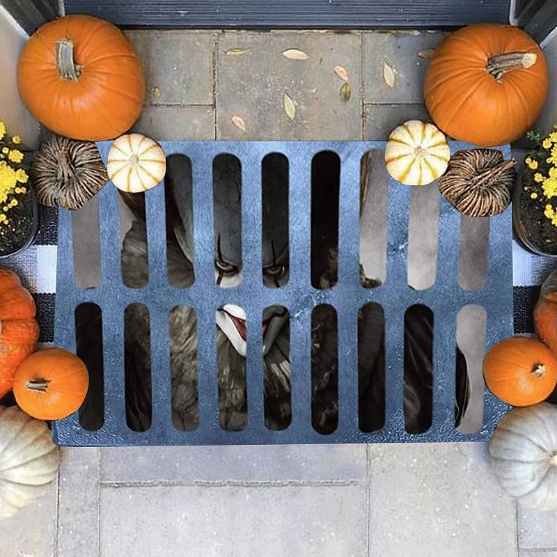 halloween bohóc padlószőnyeg lábtörlő 3D nyomtatás csapda nappali hálószoba éjjeli szőnyeg 2025 - $10.99 –P9