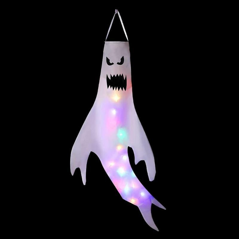 dekoracja halloweenowa oświetlone duchy wiszące światła led świecące duchy nocne światło na festiwal bar nawiedzony dom ogród na zewnątrz wewnątrz straszna atmosfera układ rekwizyty 2025 - $6.49 –P4