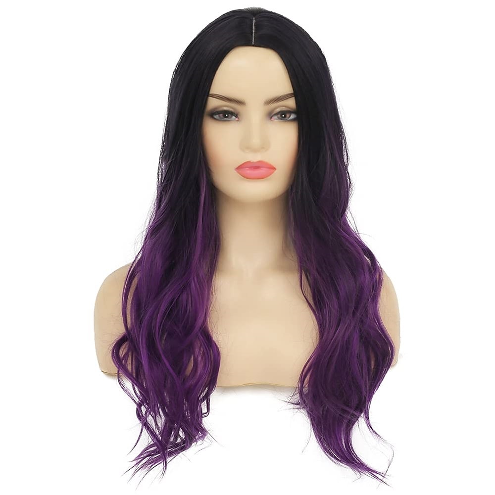 peruci ondulate lungi, ondulate, ondulate, pentru femei, peruci din păr sintetic, păr cu rădăcini întunecate, cosplay, petrecere de Halloween zilnic pentru femei, perucă plină 2025 - $23.99 –P9