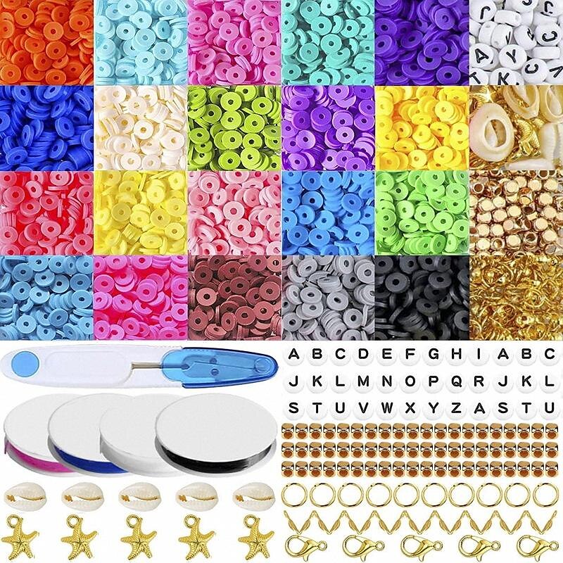 4000PCS Clay Beads for Bracelets Making Kit, 6mm Bohemian Style DIY  Kit,Bracelet Beads for Bracelet, Clay Bead Kit with Pendant Charms and  Elastic Strings, Gifts for Girls 2024 - $14.49