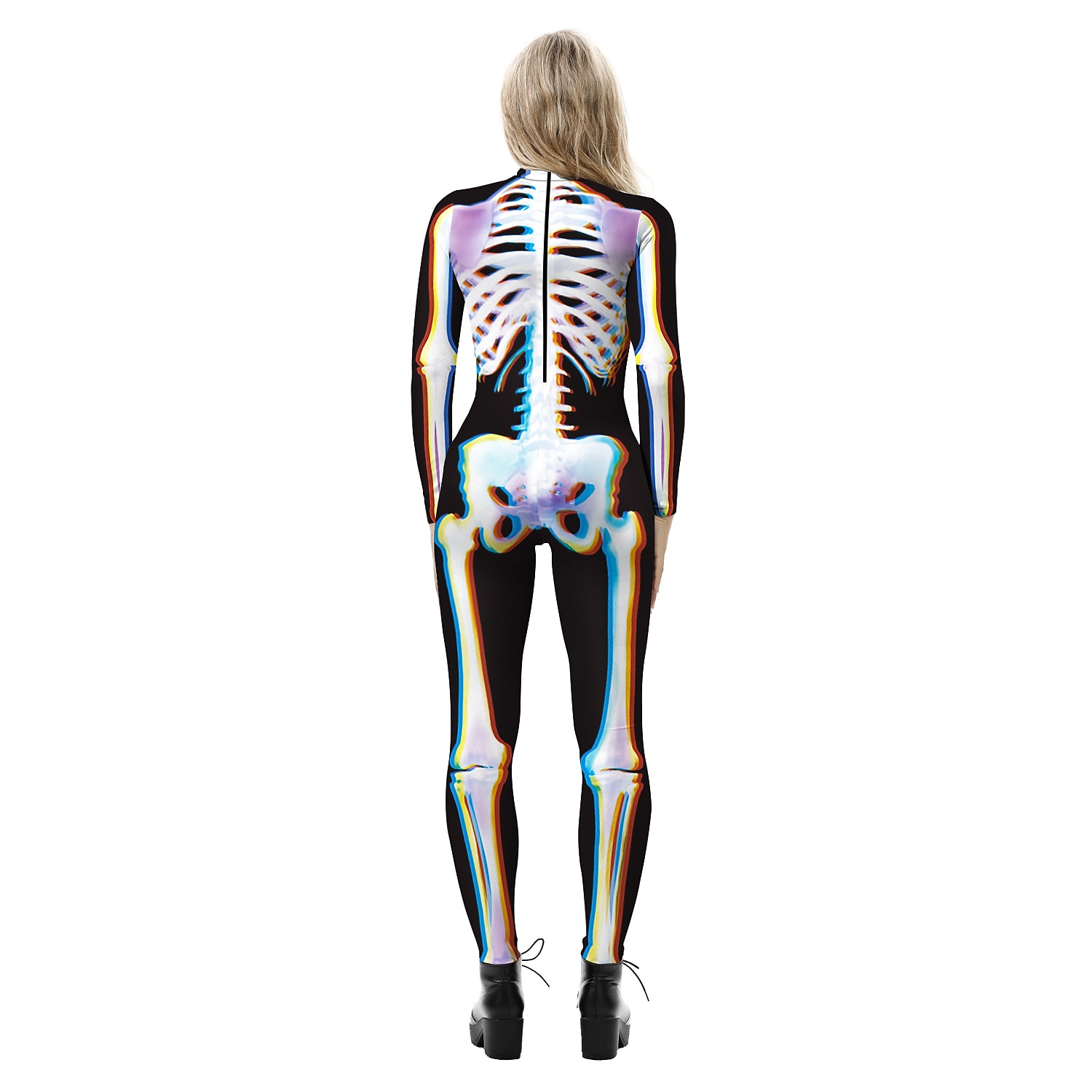 Cosplay kostyme Huddrag Kroppsdrakt Skjelett Kranium Ett Stykke Barne Voksne Dame Karneval Maskerade Mardi Gras Fest Ytelse Enkle Halloween-kostymer Kle deg opp 2026 - $36.99 –P16