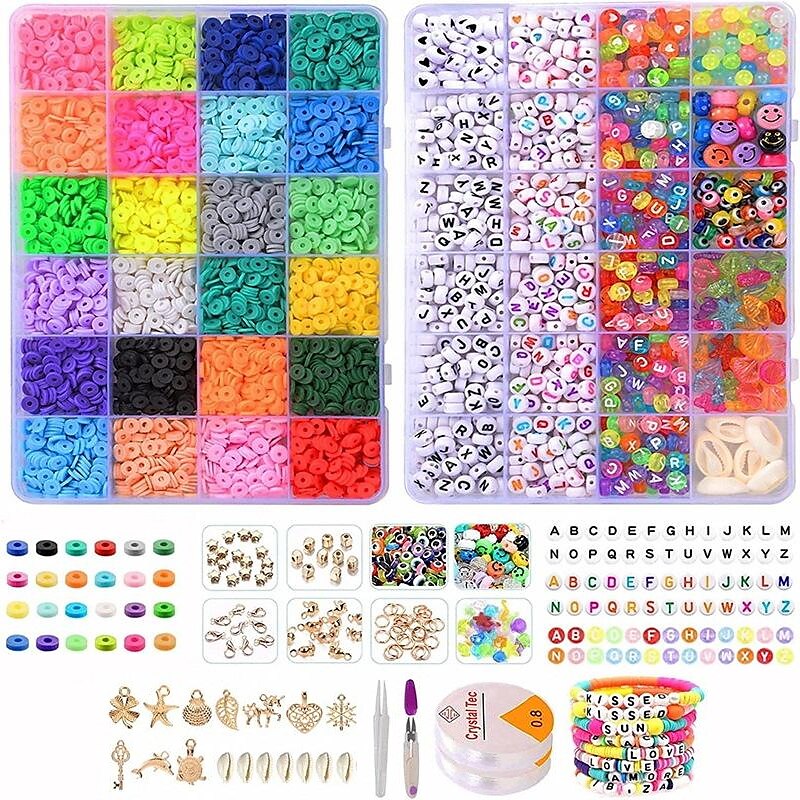 4800Pcs Clay Beads for Jewelry Making Bracelet Indonesia