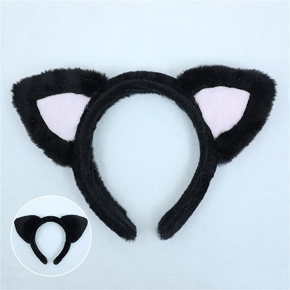 Handmade Cute Lolita Hair Ornaments Animal Ears Headdress Cosplay Props Lo Mother Cat'S Ears (Steamed Cat-Ear Shaped Bread) Hair Hoop 2025 - $8.49 –P12