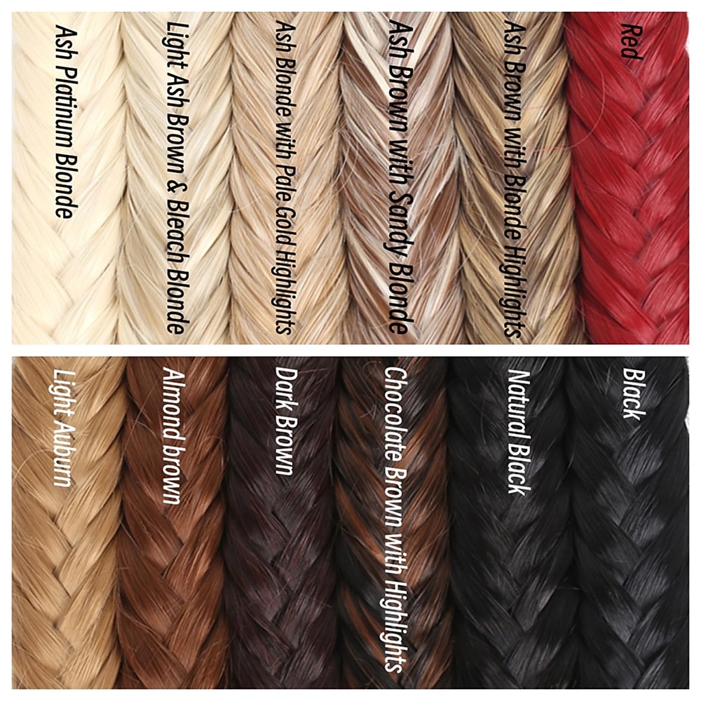gevlochten paardenstaart extension 24 inch lange gevlochten paardenstaart extension trekkoord paardenstaart clip in hair extension synthetisch gevlochten paardenstaart voor vrouwen 2026 - $15.49 –P5