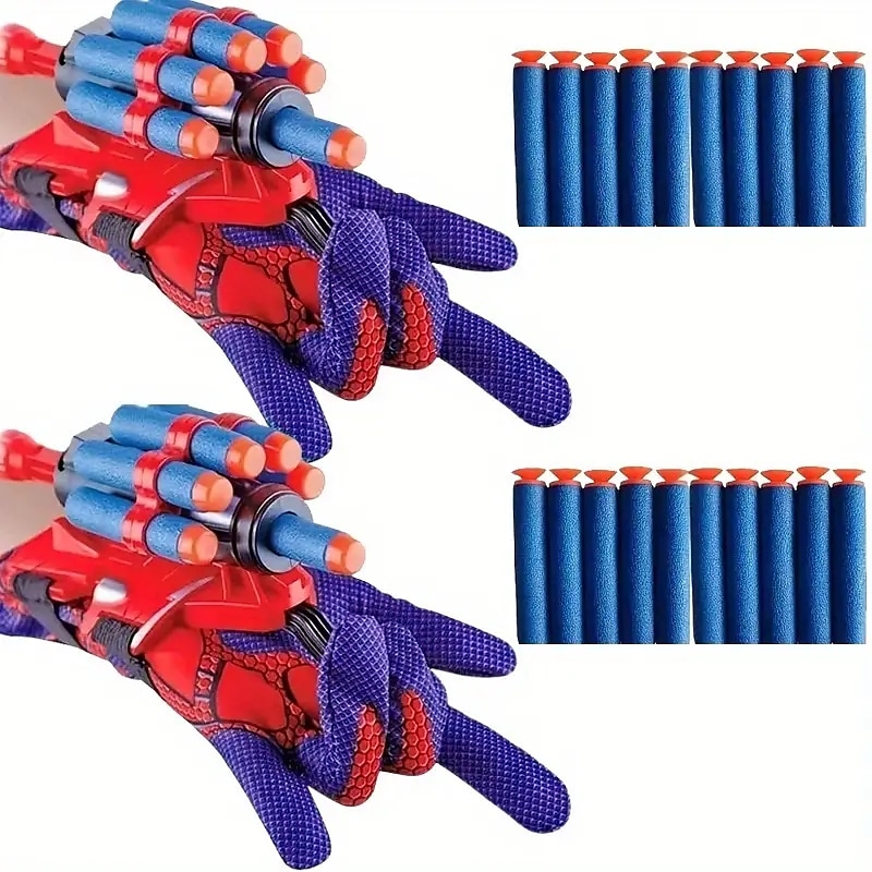 Spinnennetz-Shooter-Spielzeug-Handschuhe-Set, Kinderspaß&amp; lehrreiches Halloween-Geschenk! 2025 - $22.99 –P2