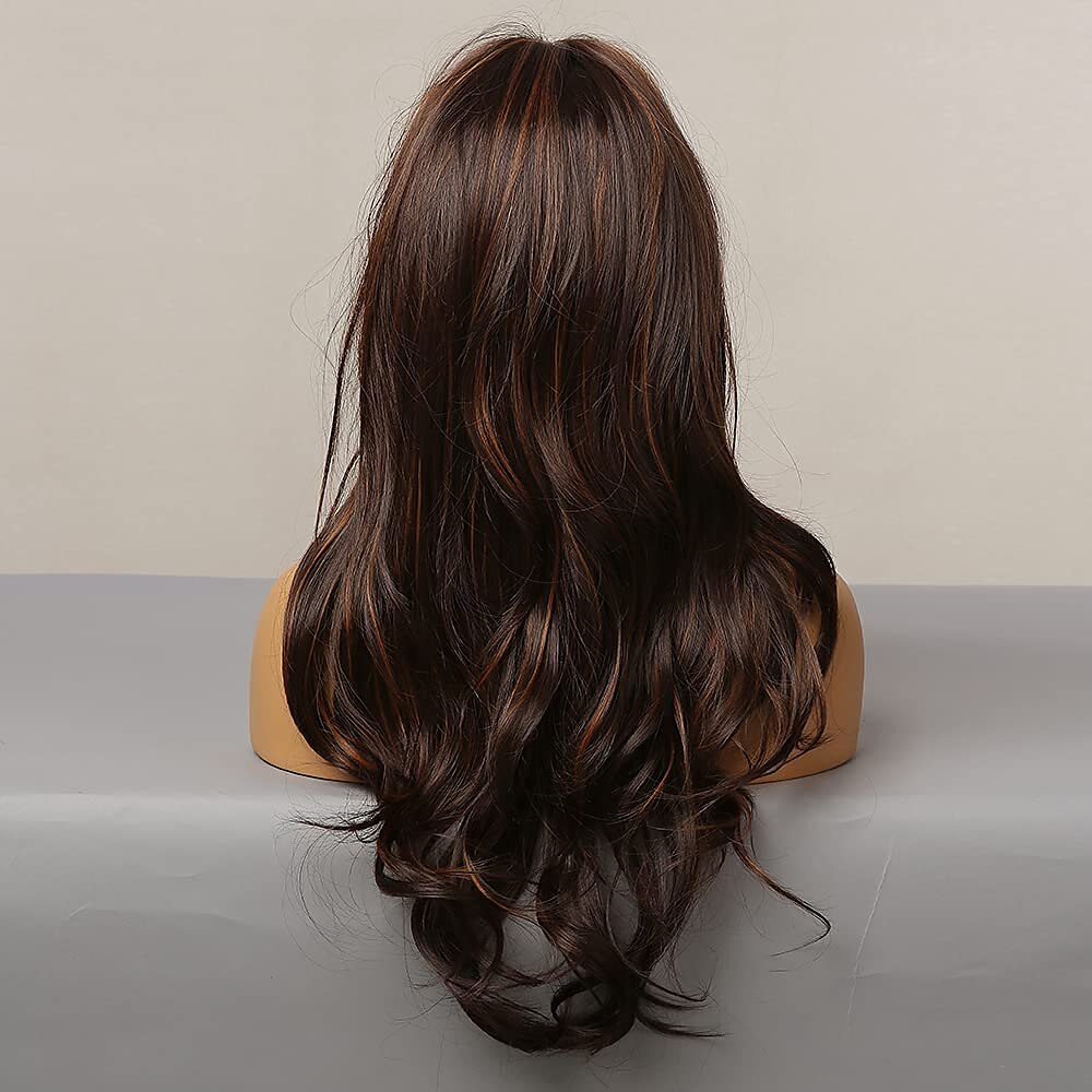 Red Wigs for WomenLong Layered Wigs with Bangs Heat Resistant Synthetic Fibre Wigs Halloween Cosplay Party Wigs 2025 - $24.99 –P11