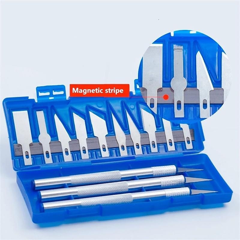 13Pcs Carving Knife Craft Sculpture Paper Cutting Blade Precision Engraving Cutter Non-Slip Hand Tool DIY Art Hobby Repair Set 2025 - $12.99 –P4