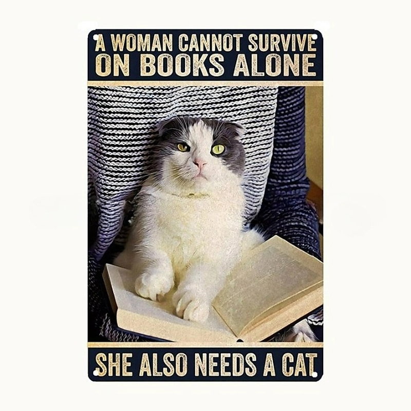 1pc Retro Metal Tin Sign Cute Cat Tin Sign Vintage Kitchen Signs Wall Decor, Painting Wall Hanging for Home Decor Wall Art Metal Tin Sign 20x30cm/8''x12'' 2025 - $10.99 –P16