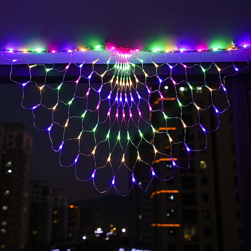Guirlande lumineuse d'extérieur à LED en forme de paon, 3 m, 424 LED, pour rideau de fenêtre, pour mur de fond, lumière féerique de Noël, prise EU US AU UK de 2025 ? $49.99 –P13