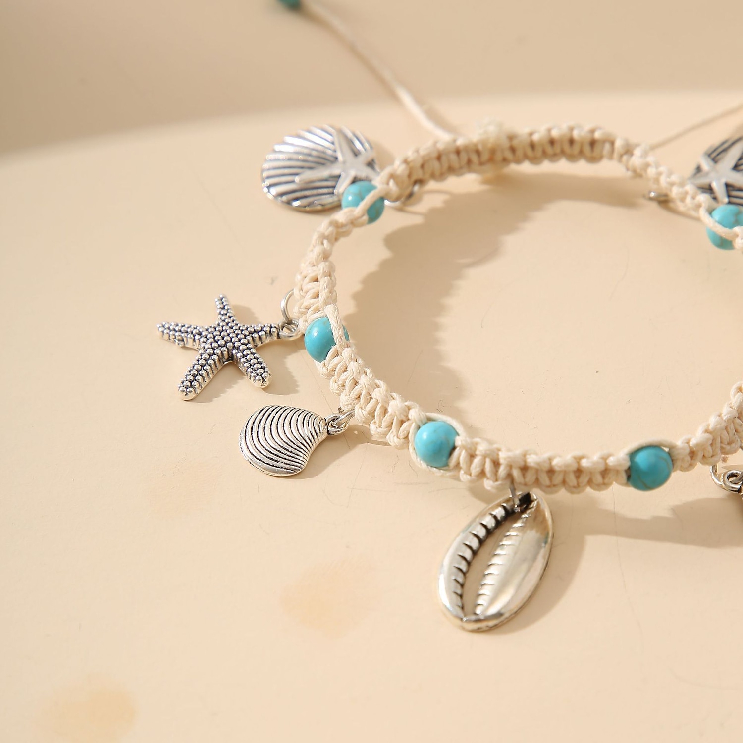 Pulsera de tobillo Moda Artístico Elegante Mujer Joyería Corporal Para Fiesta Diario Retro Legierung Estrella de mar Plata PC 1 2025 - $7.49 –P5