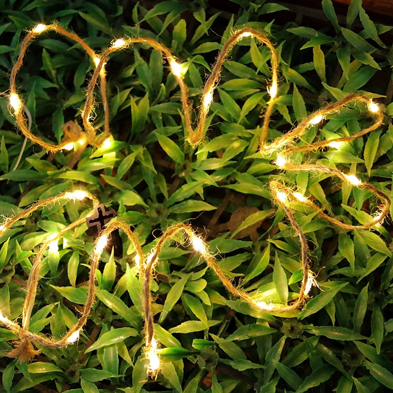 2m 5m 10m Faixas de Luzes LED Flexíveis Cordões de Luzes 20/50/100 LEDs EL Controlador remoto de 17 teclas 1pç Branco Quente Luzes de cordas criativas Férias Casamento Pátio Baterias alimentadas de 2025 por $12.49 –P8