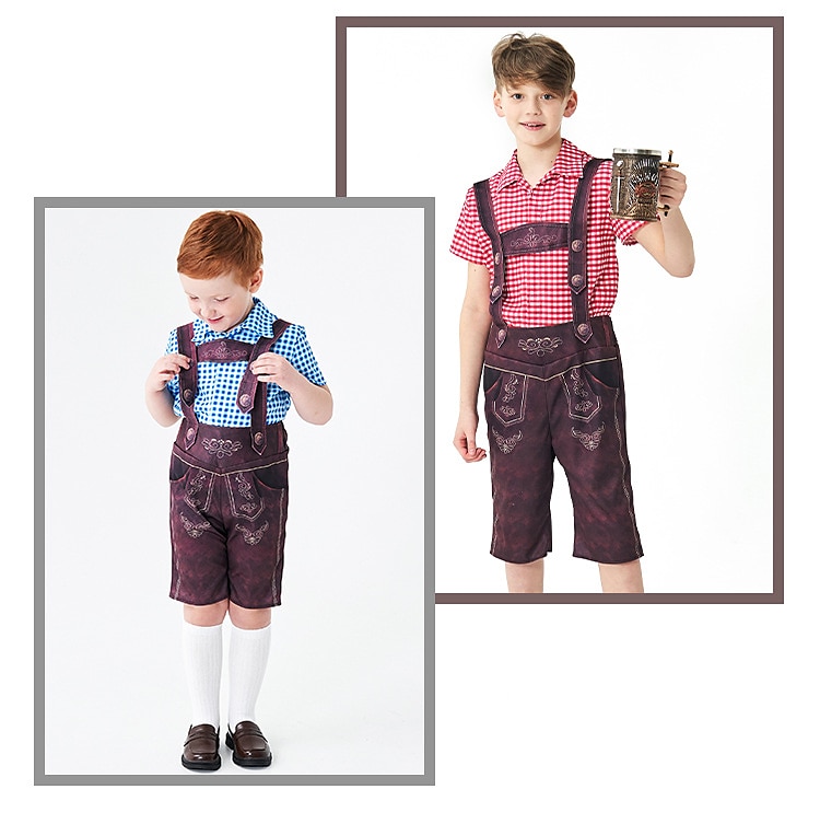 Carnival Oktoberfest Beer Costume Cosplay Costume Cosplay Cosplay Wiesn Boys Carnival Party Traditional Style Cloth Shirt Pants 2025 - $35.99 –P3