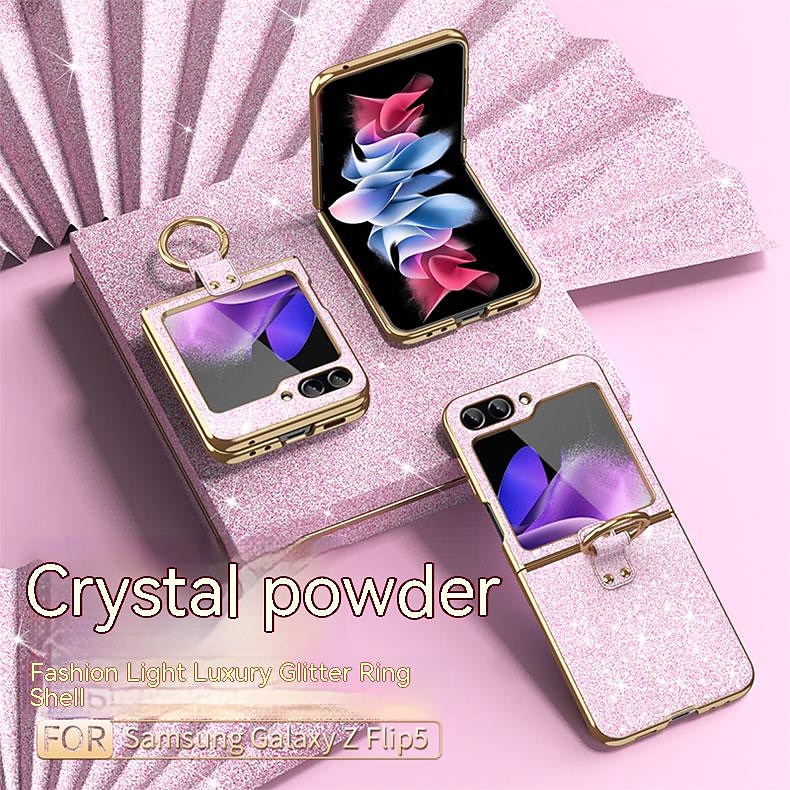 Phone Case For Samsung Galaxy Z Flip 6 Z Flip 5 Z Flip 4 Z Flip 3 Back Cover Portable Bumper Frame Plating sky Glitter Shine TPU PC Metal 2025 - $21.99 –P13