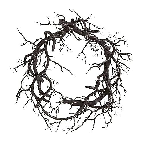 Halloween Wreath Decoration for Front Door Orange Lights Glitter Black Branch Wreath Halloween Decorations Home Indoor Outdoor Party Wall Decor Vintage Outside Hanging Window Garland Yard Scary 2026 - $21.79 –P8