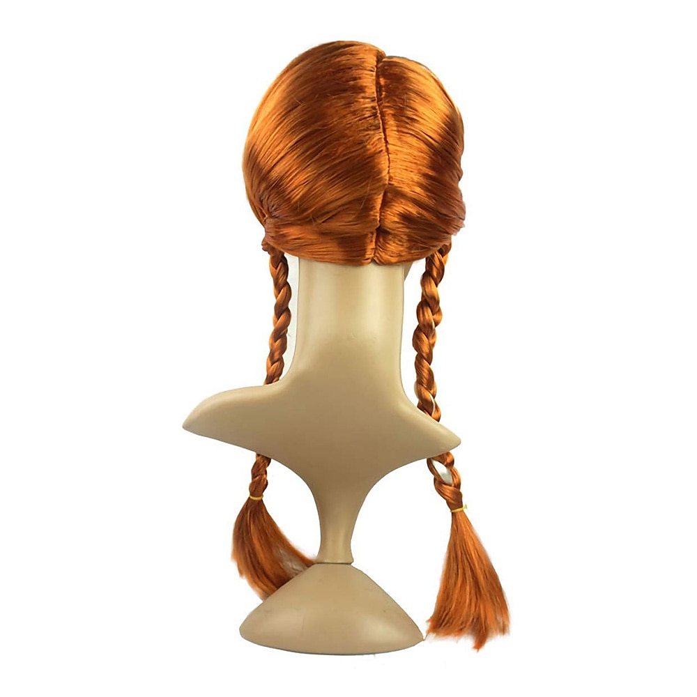 Pelucas de princesa Anna para niñas pequeñas pelucas de cumpleaños carnaval fiesta de Navidad pelucas de Halloween 2025 - $18.49 –P2