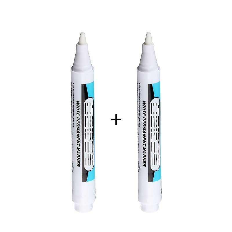 1/2 pz set di pennarelli per vernice permanente bianca per legno roccia plastica pelle vetro pietra metallo tela ceramica marcatore foro profondo 0,7 mm del 2025 a $7.99 –P3