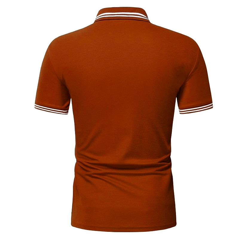 Herren Poloshirts Golfshirt Lässig Ferien Revers Klassisch Kurzarm Mode Basic Einfach Knöpfe Sommer Normale Passform Weiß Gelb Poloshirts 2026 - $10.99 –P2