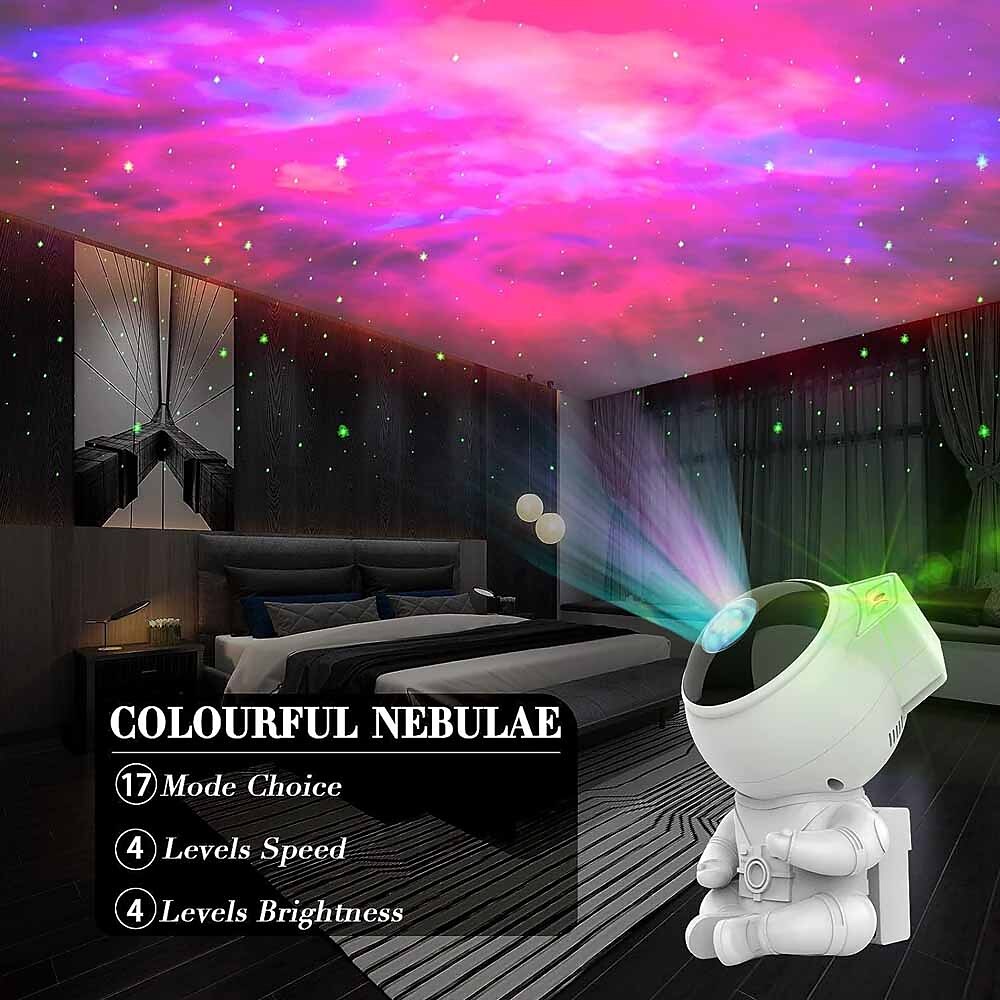 2025年 スペースバディプロジェクター 宇宙飛行士プロジェクター カラフルな星雲スタープロジェクター ナイトライト 子供用 大人 部屋の装飾 クリスマスや誕生日用の美的ギフト  コレクション – $42.99 –P2
