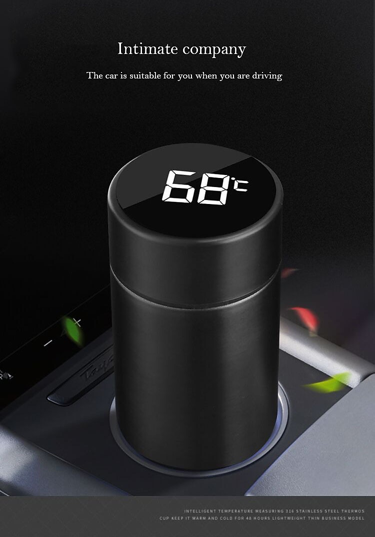 480 ml Digital Thermos Cup Intelligent Temperature Smart Digital Thermal Coffee Travel Mug - Touch Display Temperature, Stainless Steel Vacuum Flask - Perfect Gift for Back To School 2025 - $19.99 –P11