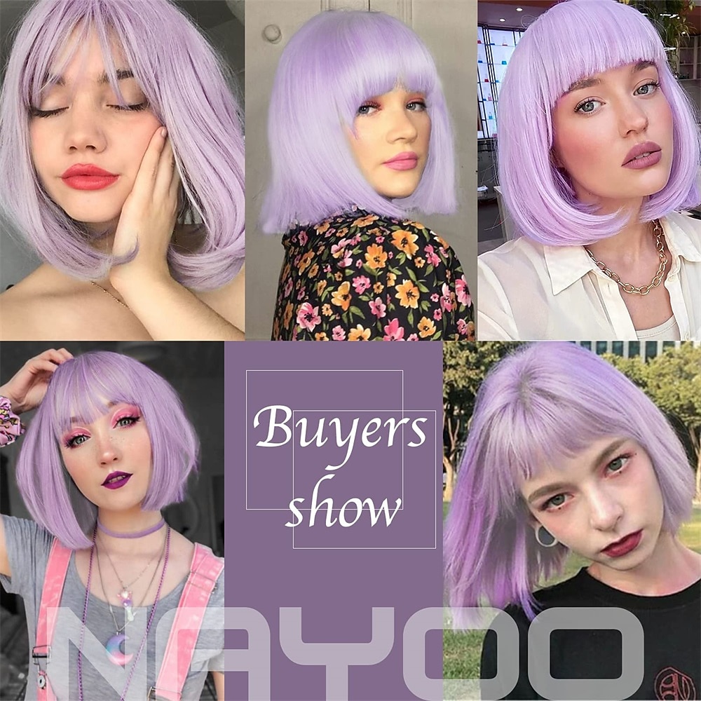 Blonde Bob Wig with Bangs - 12'' Short Blonde Wig for Women Natural Look Color Wigs with Bangs Super Soft and Easy to Wear Straight Bob Wig Synthetic Wig for Daily Halloween 2026 - $22.99 –P18