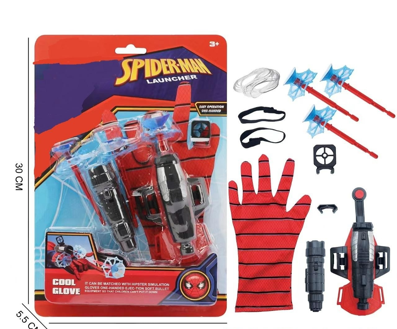 spider launcher spider silke spider hero mann spinner silke hansker svarte barneleke gutt myke kuler kan lanseres halloween gave til julegaver 2026 - $18.99 –P3