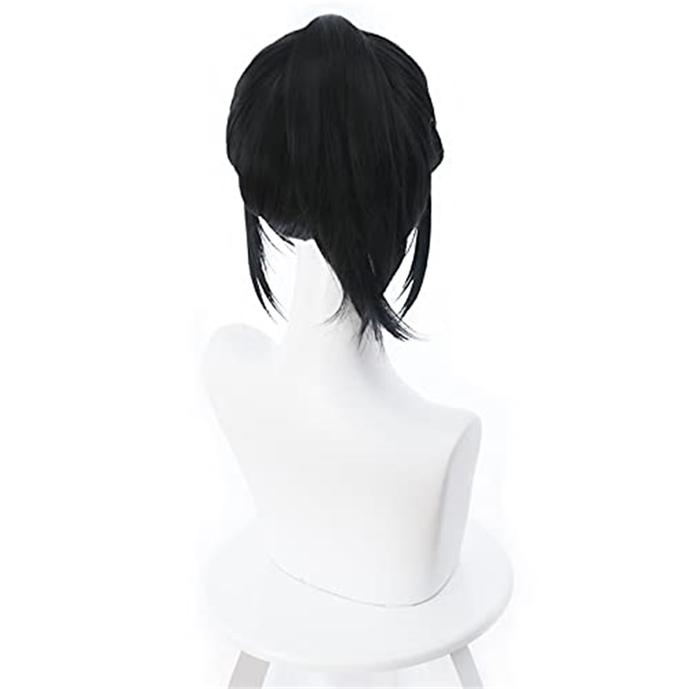 käytä wreck-it ralph vanellope von schweetz cosplay peruukki vanellope von schweetz musta korkea poninhäntä anime prop peruukit halloween peruukit 2025 - $21.99 –P2