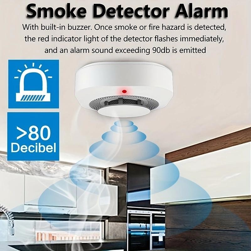 Tuya Smart Life WiFi Function Family Parlor Child Room Home Kitchen Smoke Detector PIR Sound Alarm Sensor Shop Fire Inspection 2025 - $19.99 –P1