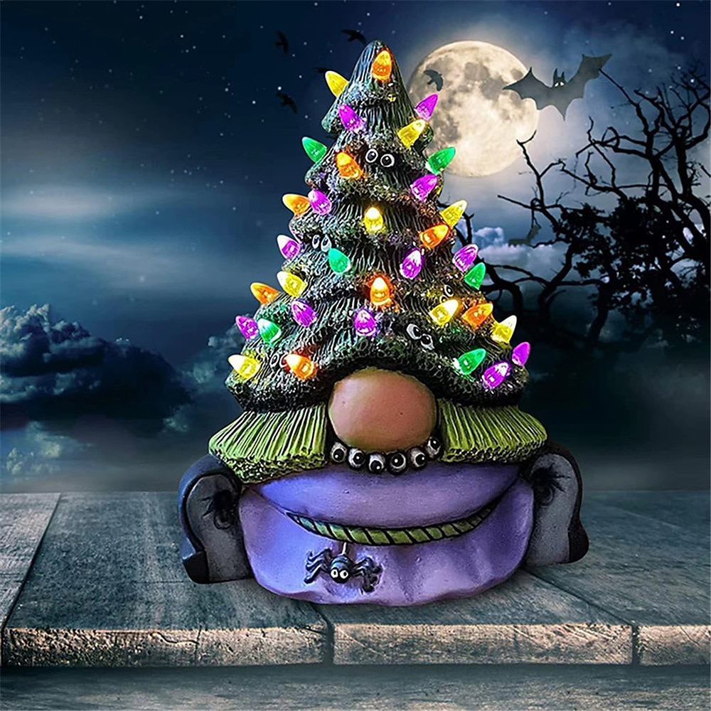 kouzelná čarodějnice trpaslík strom halloween duch venkovní světlo festival oblékat se kostra horor visící zářící halloween party výzdoba 2025 - $12.99 –P1
