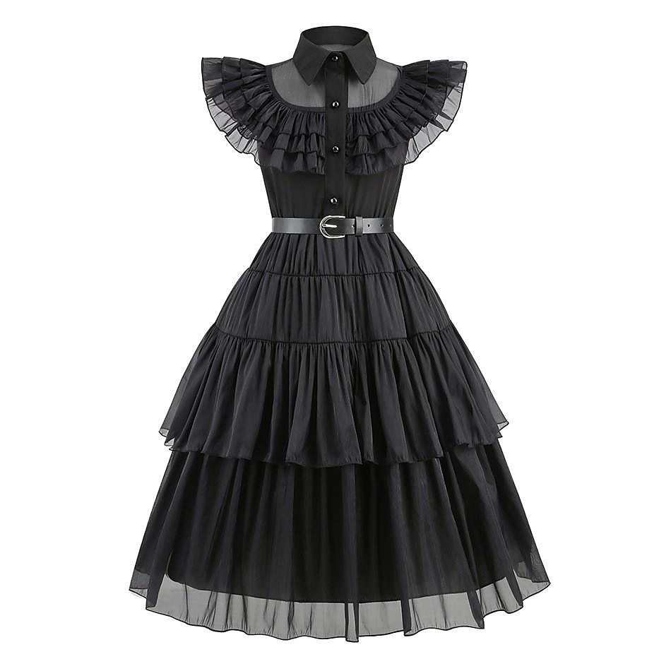 Terror Gótico Academia das Trevas Vestidos Baile de Máscara Fantasias for Para Meninas Crianças Carnaval Baile de Máscaras de 2026 por $63.99 –P2