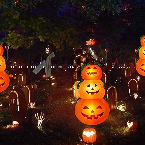 halloween dekorationer 6 fot uppblåsbar led 3 pumpor stack light, jack o lantern spränga 3 pumpor, utomhus inomhus halloween dekorationer 2025 - €44.76 –P2