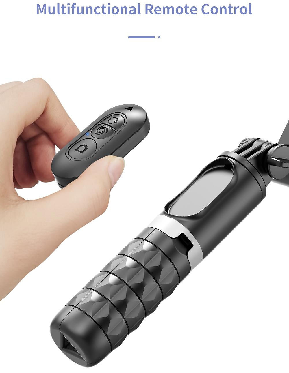 Desktop Gimbal Selfie Stick Tripod Stabilizer with Light Remote Following Foldable for Smartphone iPhone 13 Xiaomi for Video Q18 2025 - $67.99 –P15