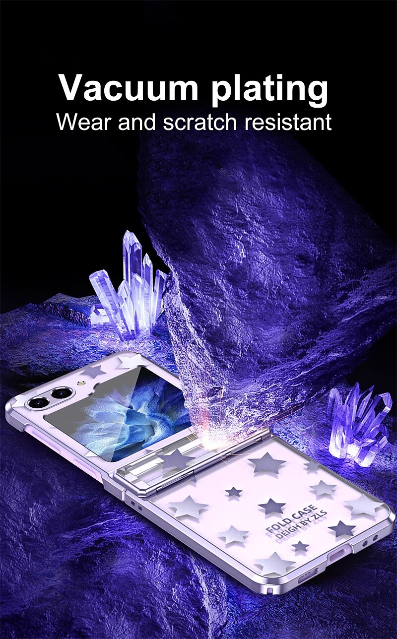 Phone Case For Samsung Galaxy Z Flip 6 Z Flip 5 Z Flip 4 Z Flip 3 Back Cover Slim Plating Full Body Protective Graphic PC 2025 - $23.99 –P6