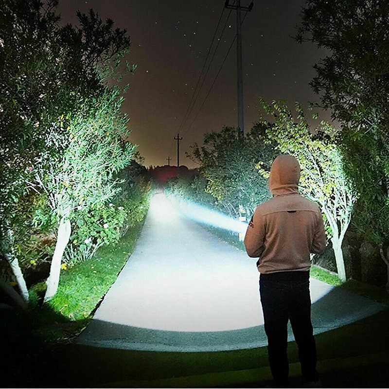 lanternă l2 de mare putere încărcare prin usb lumină puternică costum tactic lanternă cinci culori roșu verde galben albastru lumină albă led drumeții în aer liber lanternă vânătoare 2025 - $47.99 –P6