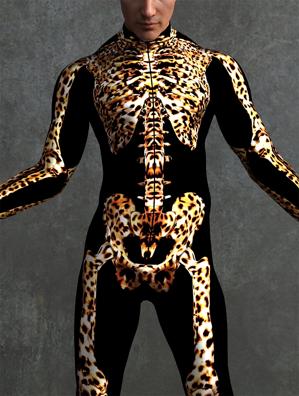 Totenkopf Halloween Cosplay Kostüm Bodysuits Ganzkörper-Catsuit Karnevalskostüm Ganzkörperanzug Einteiler Gruseliges Kostüm Kinder Erwachsene Herren Damen Maskerade Karneval Party Halloween Einfache 2025 - $37.99 –P2