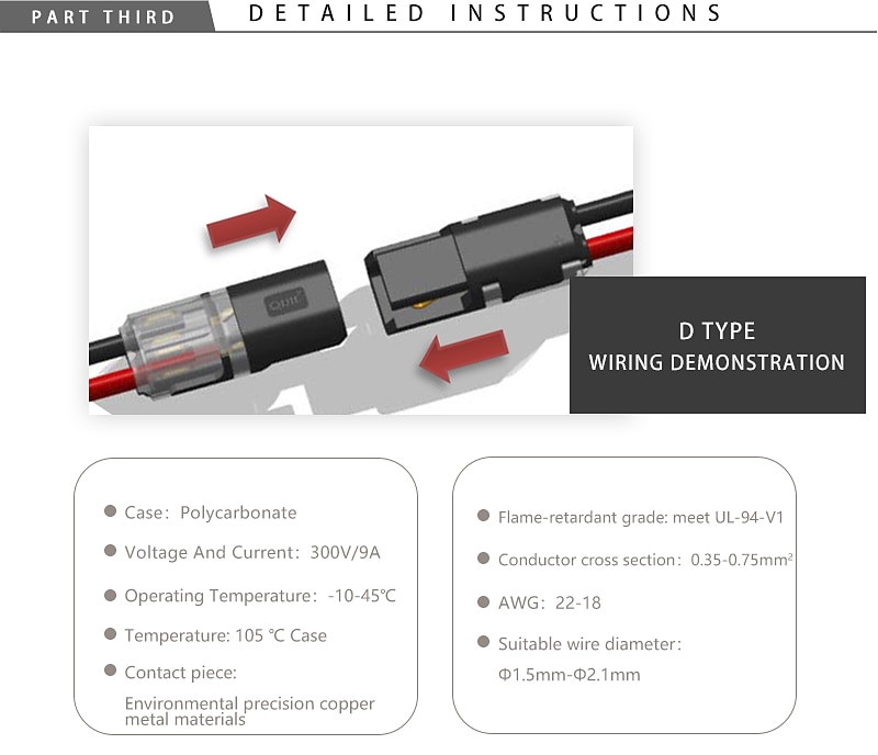 10 stks snel aansluiten en loskoppelen draad connector splicing kabel krimpen terminal draad bedrading led auto connector 18-22awg peel-gratis soldeerloze snelle draad connector dubbele draad plug en 2025 - $18.99 –P8