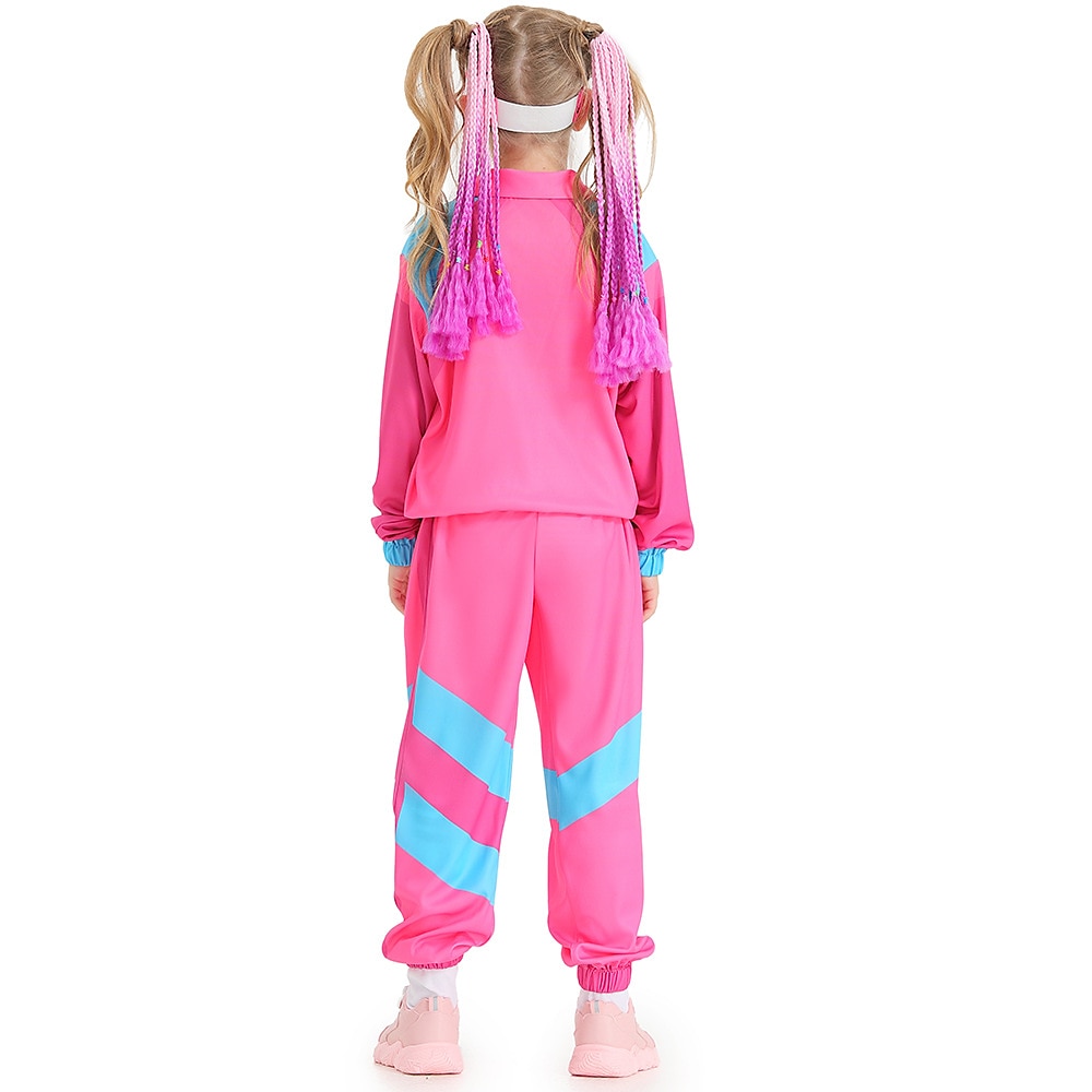 2025年 1980年代 ヒップホップ ストリートスタイル パンツ セット ジャケット ディスコ 仮装 男の子 女の子 カーニバルコスチューム マスカレード パーティー マスカレード カジュアル／普段着 子供用 上着 パンツ  コレクション – $30.99 –P8