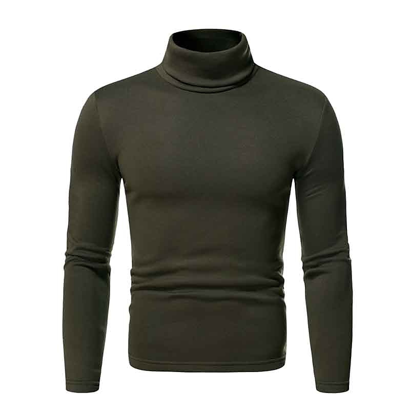 Férfi Garbó Kötöttáru Férfi teknős nyakú jumper Pulóver Kötött Normál felsők Kötött Sima Körgallér Modern Kortárs Munka Hétköznapi viselet Ruházat Ősz Tél Bor Fekete S M L 2025 - $6.99 –P9