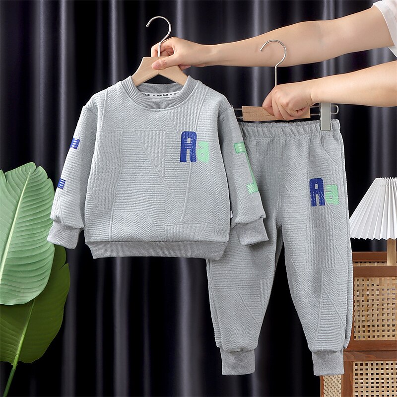 2 osainen Lapset Poikien Huppari & collegehoususetti Vaatesetti Asu Kirjain Pitkähihainen Crewneck Aseta Koulu Urheilu Muoti Päivittäin Syksy Talvi 7-13 vuotta Punastuvan vaaleanpunainen Sininen 2025 - $21.99 –P1