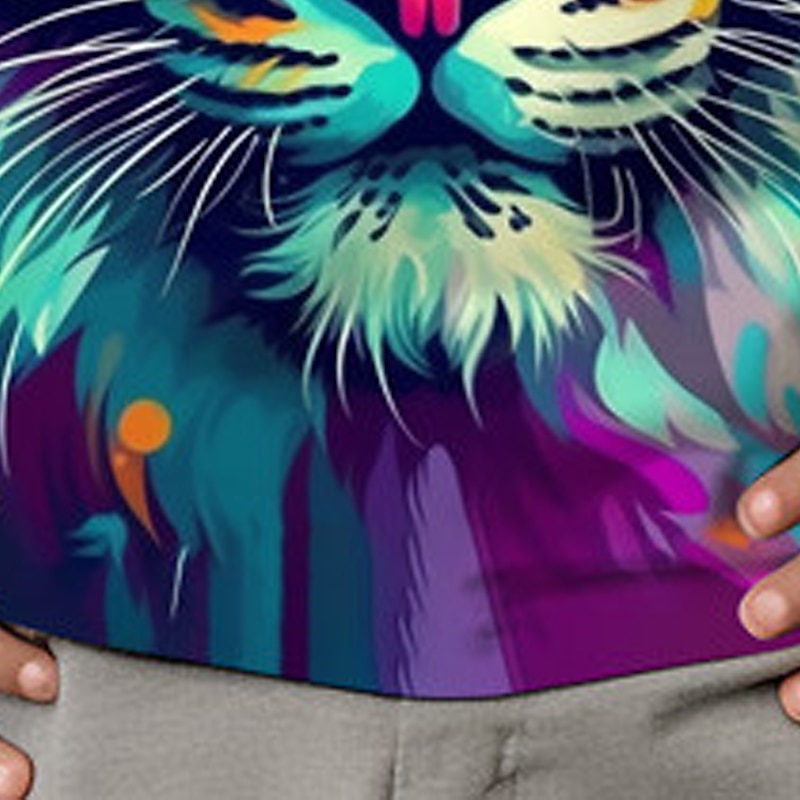 Pojkar 3D Grafisk Djur Tiger T-shirt Långärmad 3D-tryck Sommar Vår Höst Sport Mode Streetwear Barn 3-12 år Utomhus Ledigt Dagligen Normal 2025 - $13.99 –P5