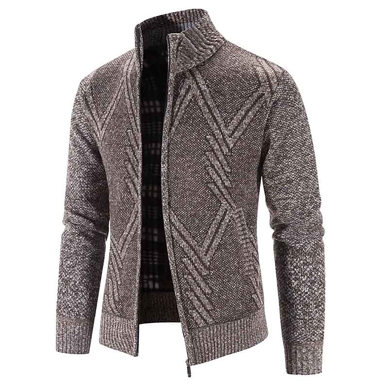 Per uomo Cardigan Maglione Maglione da abito A coste Maglia Standard Lavorato a maglia Banda Colletto Mao Top caldi Contemporaneo moderno Da tutti i giorni Per uscire Abbigliamento Autunno Inverno del 2026 a $36.99 –P7