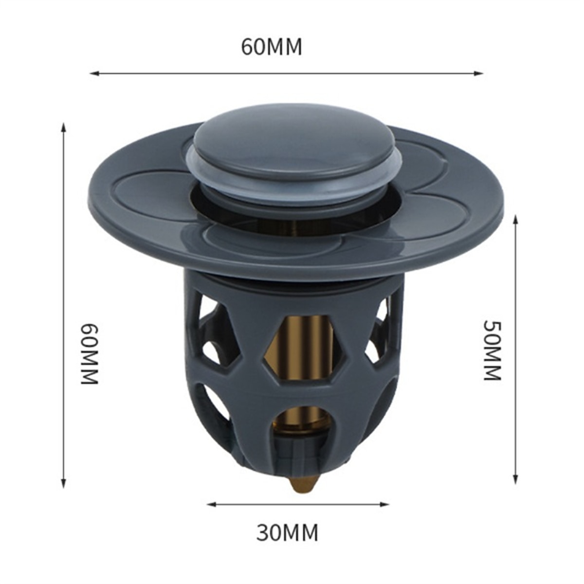 2 stks bloem haar cather doucheafvoer, pop-up bounce kern wastafel afvoer filter, gootsteenzeefje bad stopper bad plug badkamer gadgets 2025 - $8.49 –P14
