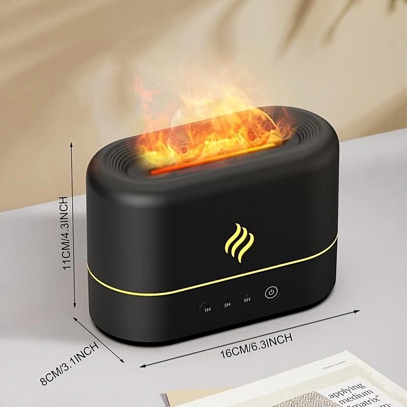 Lampe LED intelligente simulation de flamme humidificateur à ultrasons diffuseur d'aromathérapie 7 couleurs lumière diffuseur USB filtre gratuit diffuseur d'huile essentielle désodorisant pour de 2025 ? $23.99 –P8