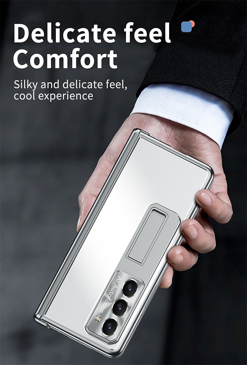 Phone Case For Samsung Galaxy Z Fold 7 Z Fold 6 Z Fold 5 Z Fold 4 Z Fold 3 Back Cover with Stand Holder with Screen Protector Pencil Holder Aluminum Alloy 2025 - $58.99 –P5