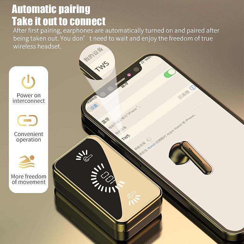 TWS Wireless Bluetooth Headset CVC8.0 Noise Reduction Bluetooth Earphones LED Display Fingerprint Touch Wireless Earbuds Waterproof Dual Headphones with Power Bank Charging Case 2025 - $5.99 –P8
