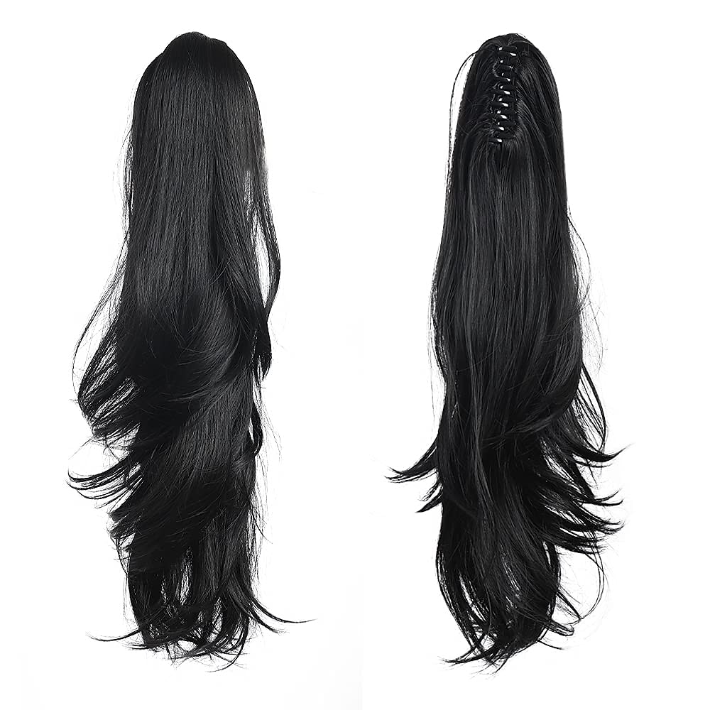 Extension de queue de cheval griffe pour les femmes morceau de cheveux bouclés 24 extensions de cheveux de queue de cheval synthétique très longue & volumineux bouclé ondulé résistant à la chaleur de 2025 ? $13.99 –P1