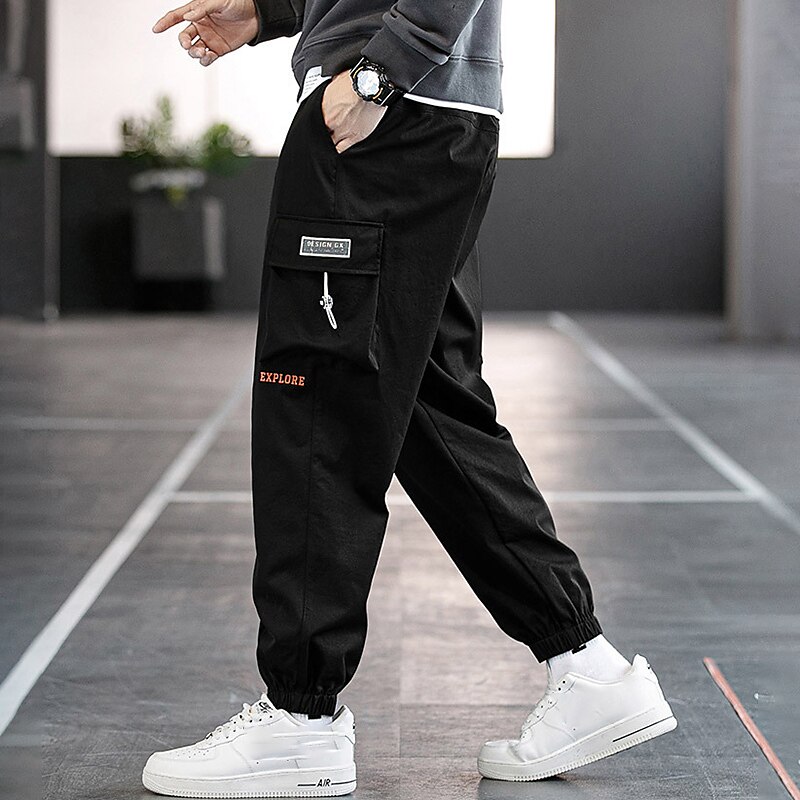 Men's Cargo Pants Cargo Trousers Joggers Pocket Plain Comfort