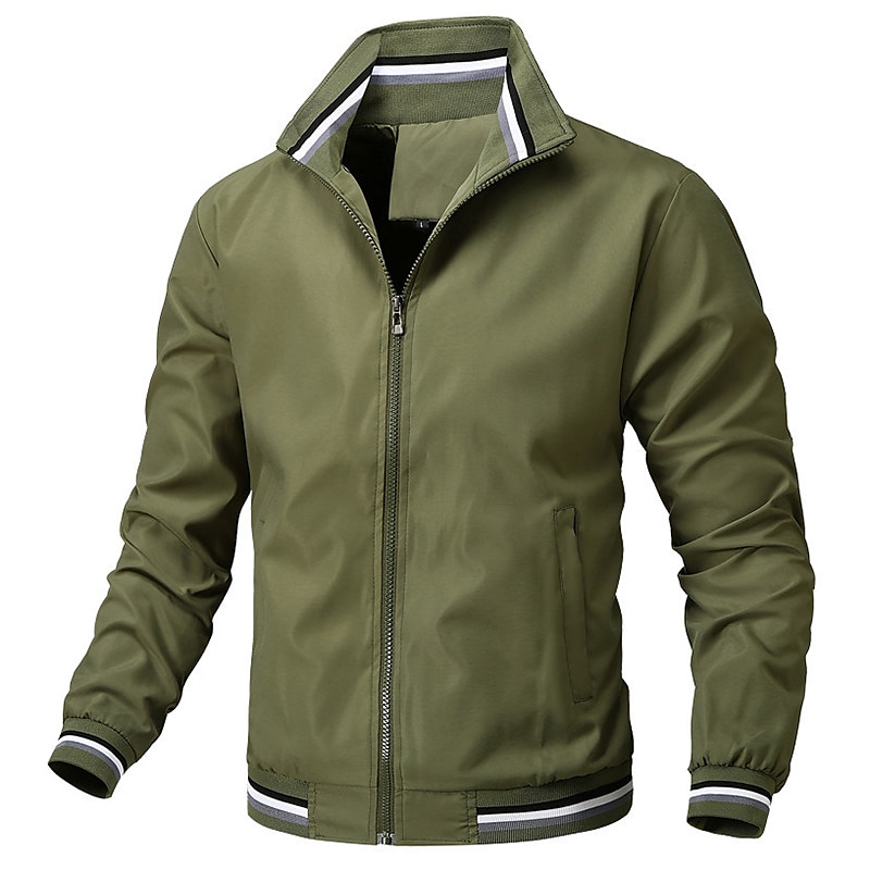 Per uomo Giacca Leggera Giacca Estiva Giacca a vento Giacca di transizione All'aperto Vacanza Caldo Autunno Inverno Semplice Moda Streetwear Collo alla coreana Regolare Nero Bianco Giallo Blu Verde del 2025 a $36.99 –P6
