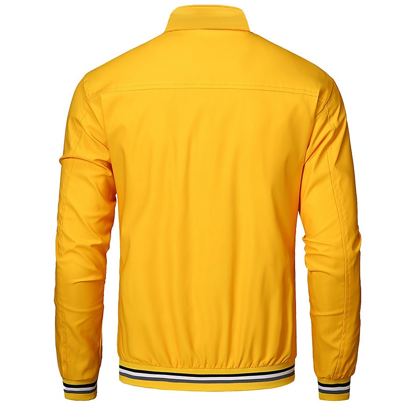 Per uomo Giacca Leggera Giacca Estiva Giacca a vento Giacca di transizione All'aperto Vacanza Caldo Autunno Inverno Semplice Moda Streetwear Collo alla coreana Regolare Nero Bianco Giallo Blu Verde del 2025 a $36.99 –P9