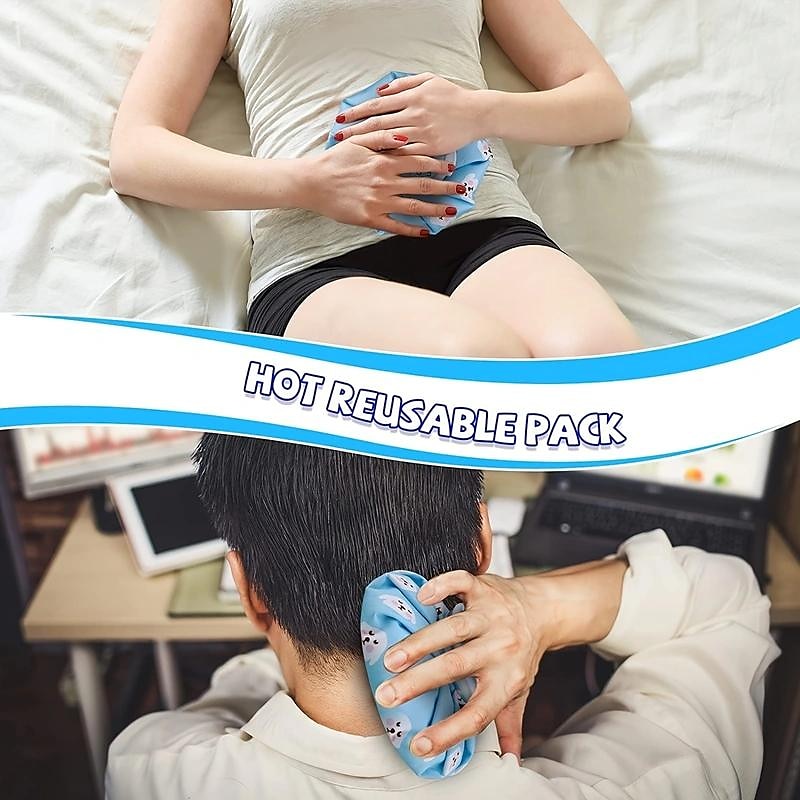 pungă de gheață reutilizabilă pentru utilizare rece și caldă pungă cu apă caldă copii adulți pachete reci pentru leziuni relaxare molari de minte alăptare ochi obosiți, 3 dimensiuni 2025 - $9.99 –P4